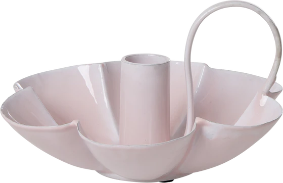 Kerzenhalter Metall Rice by Rice Soft Pink Blumenform