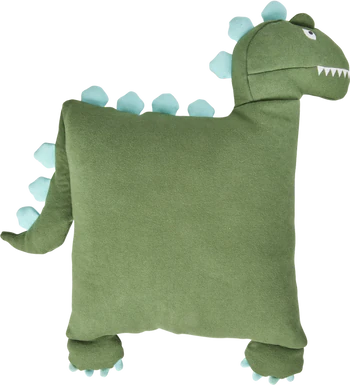 Kinder-Dekokissen Dinosaurier Rice by Rice Grün Baumwolle
