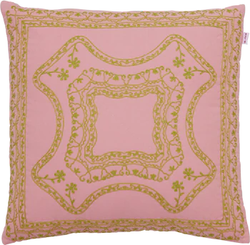 Dekokissen Rice by Rice Soft Pink Baumwolle Stickerei Unikat