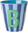 Melaminbecher Rice by Rice 250 ml - Streifen B - Bruchfest - Melamine Cup with the Letter B - Stripes - Medium - 250 ml