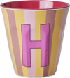 Melamin-Trinkbecher Rice by Rice H Streifen 250 ml bruchfest - Melamine Cup with the Letter H - Stripes - Medium - 250 ml