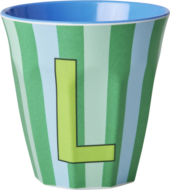 Melamin-Trinkbecher L 0 llll Streifen Rice by Rice BPA-frei