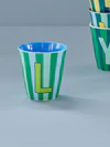 Melamin-Trinkbecher L 0 llll Streifen Rice by Rice BPA-frei