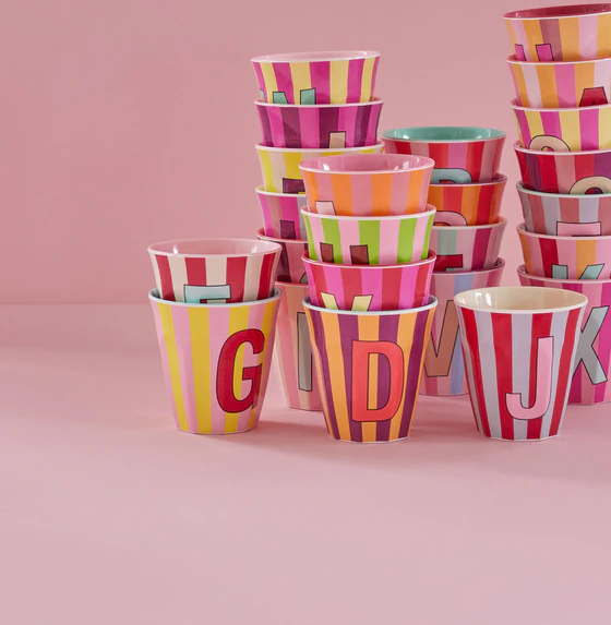 Melamin-Trinkbecher Rice by Rice P 250ml BPA-frei Streifen