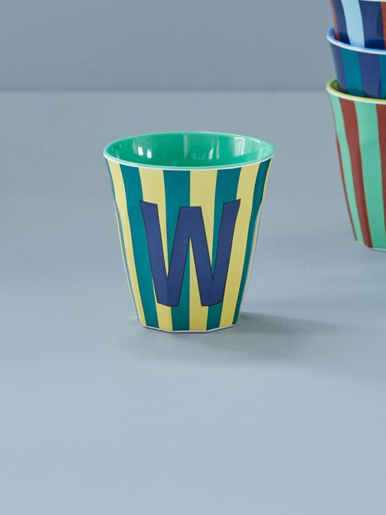 Melamin-Trinkbecher W Streifen 250ml Rice by Rice robust