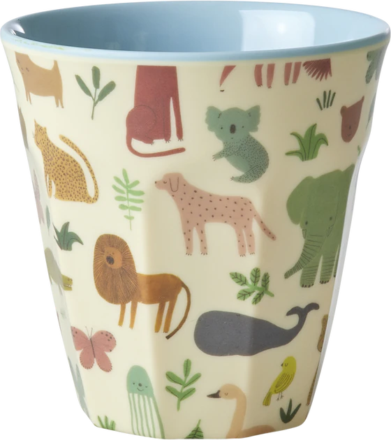 Melamin-Trinkbecher Rice by Rice 250 ml Dusty Blue Jungle