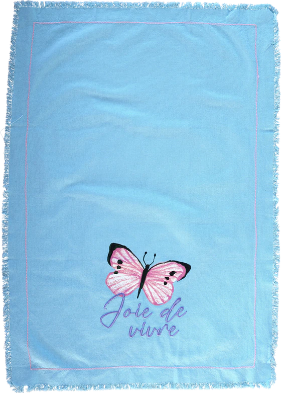 Geschirrtuch Baumwolle Blau Rice by Rice – Schmetterlingswiese