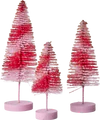 Dekoratives Mini-Tannenbaum-Set Pink Rice by Rice – Vintage-Look