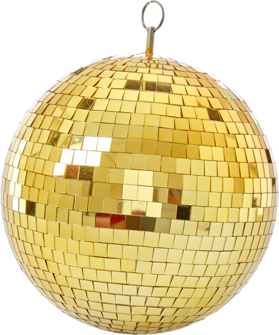 Spiegel-Disco-Ball Gold 30cm Rice by Rice – Handgefertigt