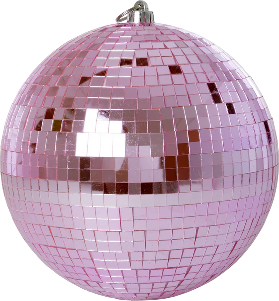 Dekorativer Disco-Ball Soft Pink Large – Rice by Rice Spiegel-Effekt
