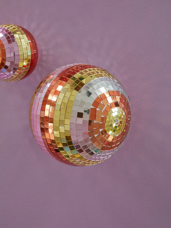 Dekorativer Spiegel-Disco-Ball Medium Rice by Rice – Handgefertigt, Unikat