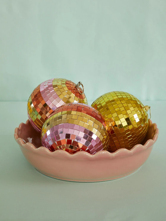 Dekorativer Spiegel-Disco-Ball Medium Rice by Rice – Handgefertigt, Unikat
