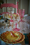 Dekorativer Spiegel-Disco-Ball Rice by Rice Rot-Pink-Gold Klein