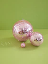 Dekorativer Spiegel-Disco-Ball Rice by Rice Soft Pink Klein