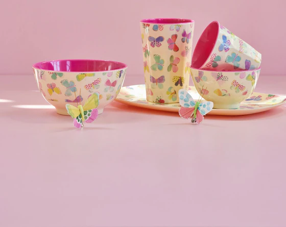 Melaminbecher 250 ml Schmetterlingsprint Rice by Rice