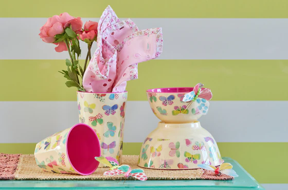 Melaminbecher 250 ml Schmetterlingsprint Rice by Rice