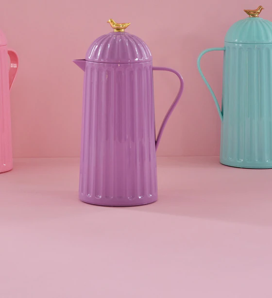 Isolierkanne Rice by Rice Lavendel 1L Gold Vogel Design