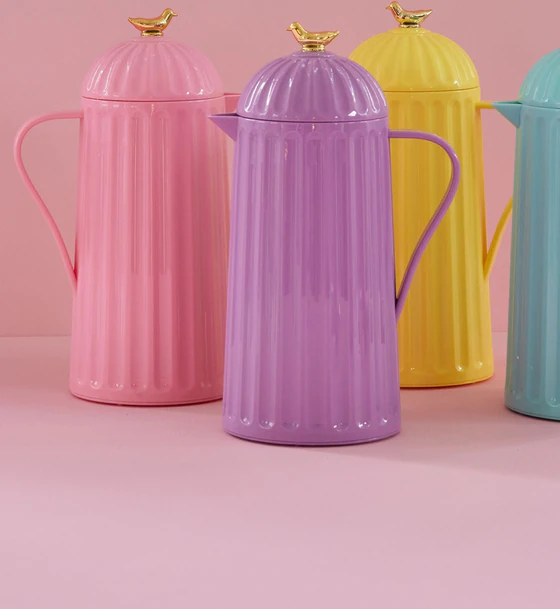 Isolierkanne Rice by Rice Lavendel 1L Gold Vogel Design