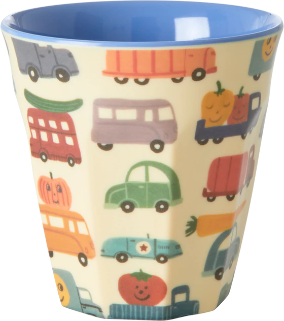 Melamin-Trinkbecher Kinder 250 ml Happy Cars Rice by Rice