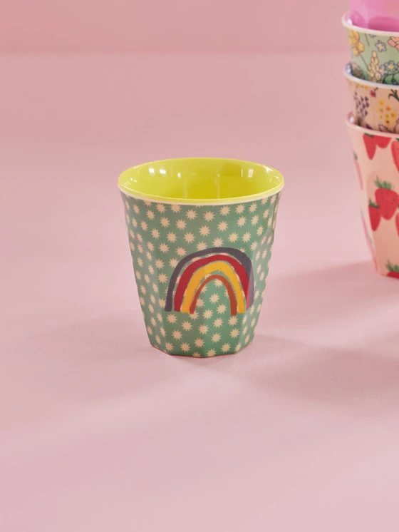 Melamin-Trinkbecher Kinder Rice by Rice Regenbogen 250 ml
