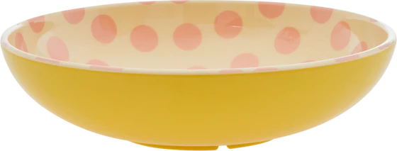 Melamin-Salatschüssel Rice by Rice 2,5L rosa Punkte robust
