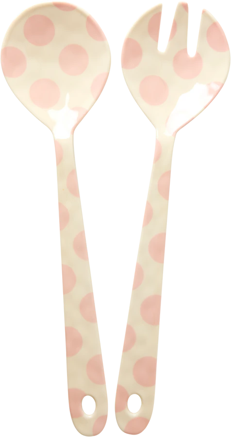 Salatbesteck Rice by Rice Pink Dots Melamin BPA-frei