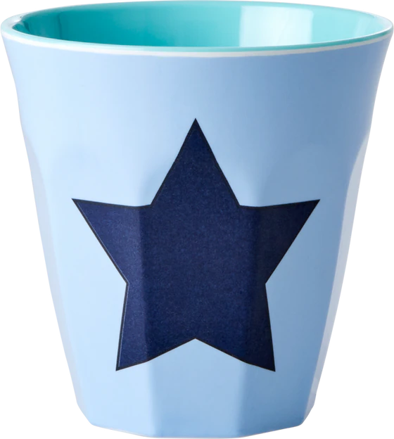 Melamin-Trinkbecher Soft Blue 250 ml Rice by Rice – Bruchsicher