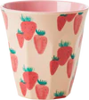 Melamin-Trinkbecher Erdbeerprint 250 ml Rice by Rice robust