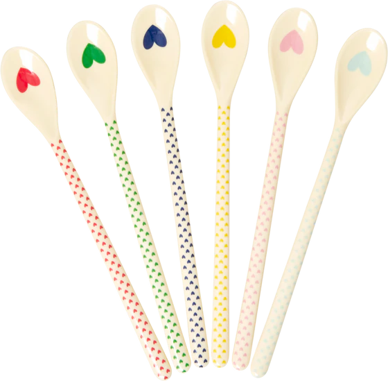 Melamin-Latte-Löffel Rice by Rice Herzmuster BPA-frei