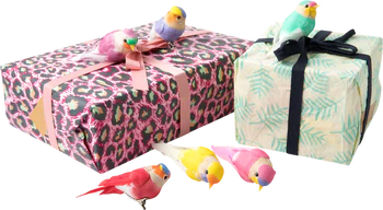 Dekovögel mit Clip Rice by Rice 6 Farben – Kreative Geschenkdeko